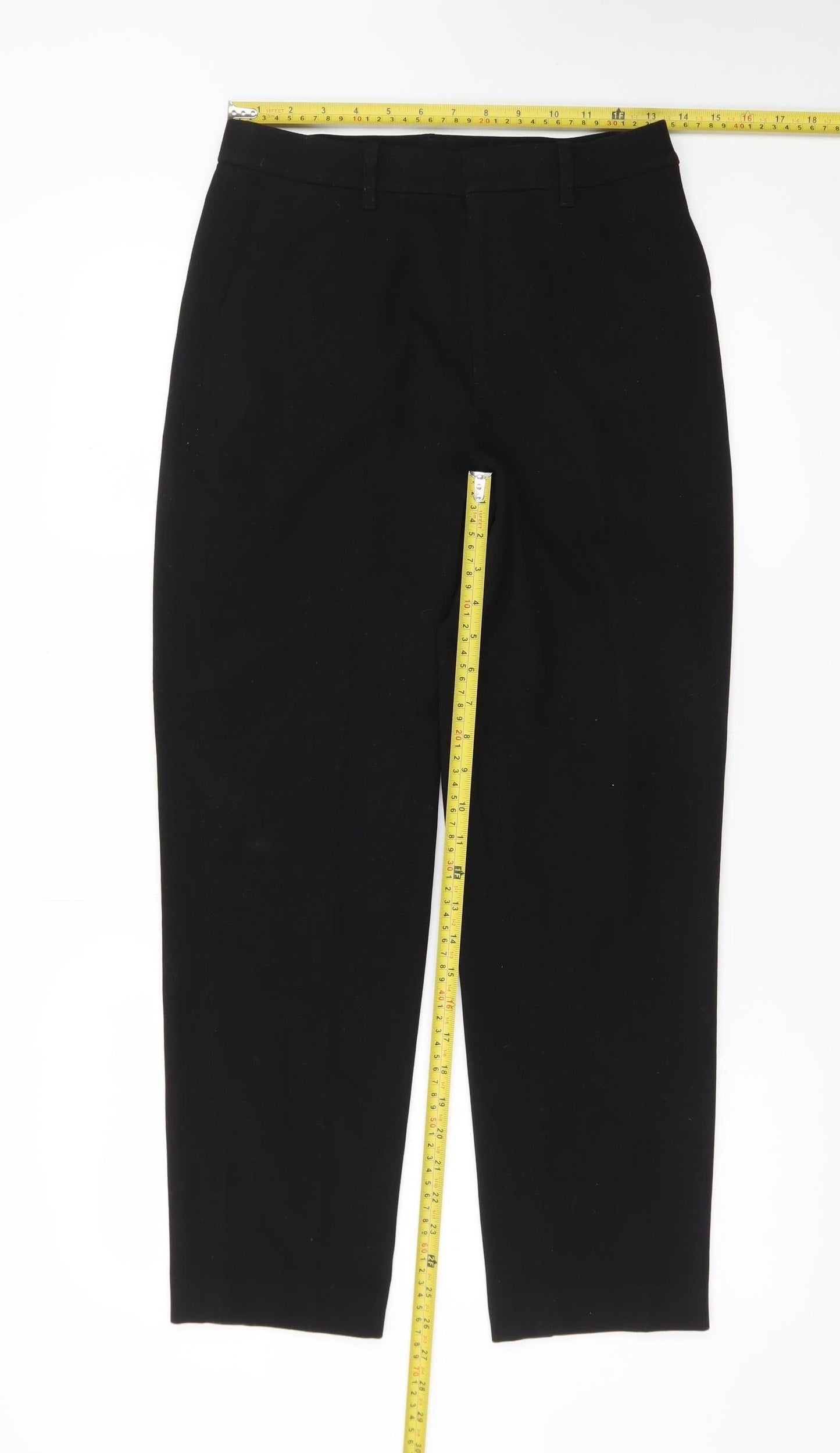 Uniqlo Men's Black Regular Fit Business Trousers Size S