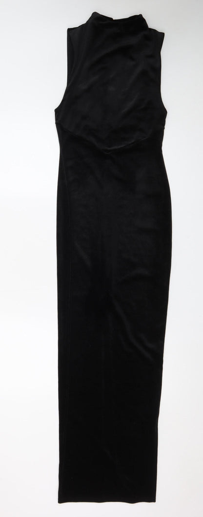 ASOS Women’s Black Velvet Sleeveless Bodycon Midi Dress UK 8