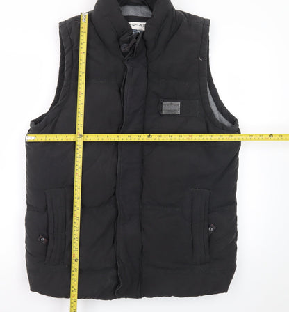 Superdry Men's Black XL Puffer Academy Gilet Waistcoat