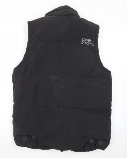 Superdry Men's Black XL Puffer Academy Gilet Waistcoat