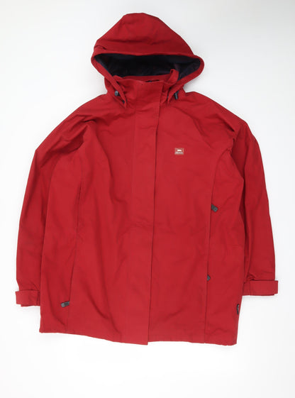 Trespass Men's Red XL Waterproof Hooded Rain Jacket