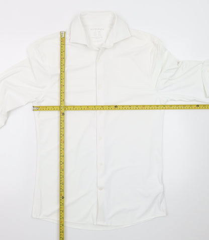 Marks and Spencer Autograph Men's White Small Long Sleeve Dress Shirt