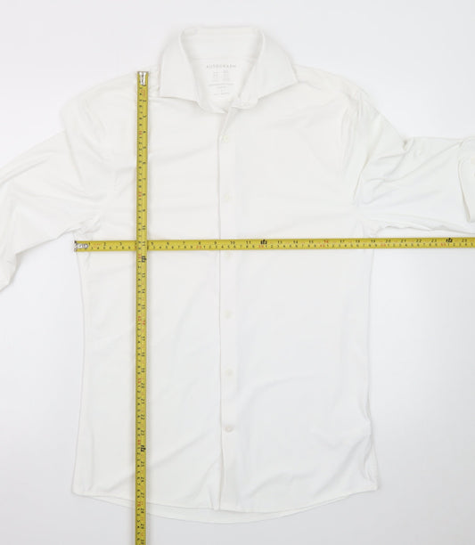 Marks and Spencer Autograph Men's White Small Long Sleeve Dress Shirt