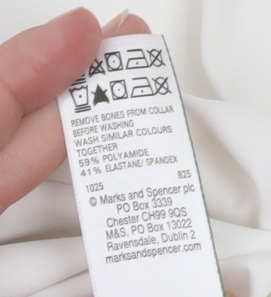 Marks and Spencer Autograph Men's White Small Long Sleeve Dress Shirt