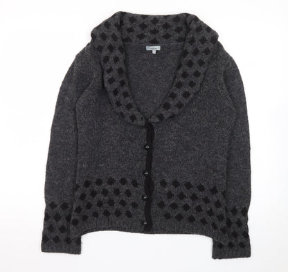 Marks and Spencer Per Una Grey Wool Blend Cardigan Women's S