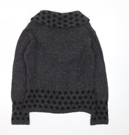 Marks and Spencer Per Una Grey Wool Blend Cardigan Women's S