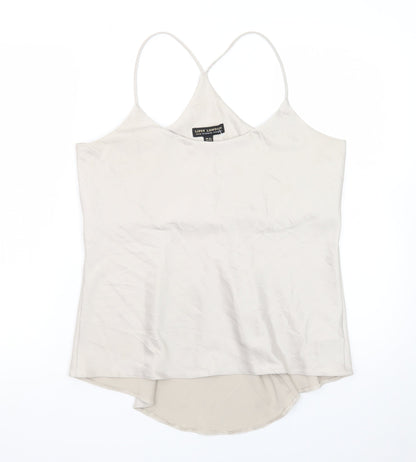 Lipsy London Women Beige Satin Camisole Top Size 14