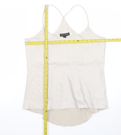 Lipsy London Women Beige Satin Camisole Top Size 14