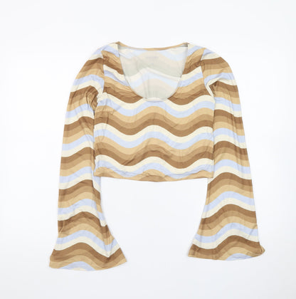 Social Tourist Women’s Multicoloured Cropped Long Sleeve Top M