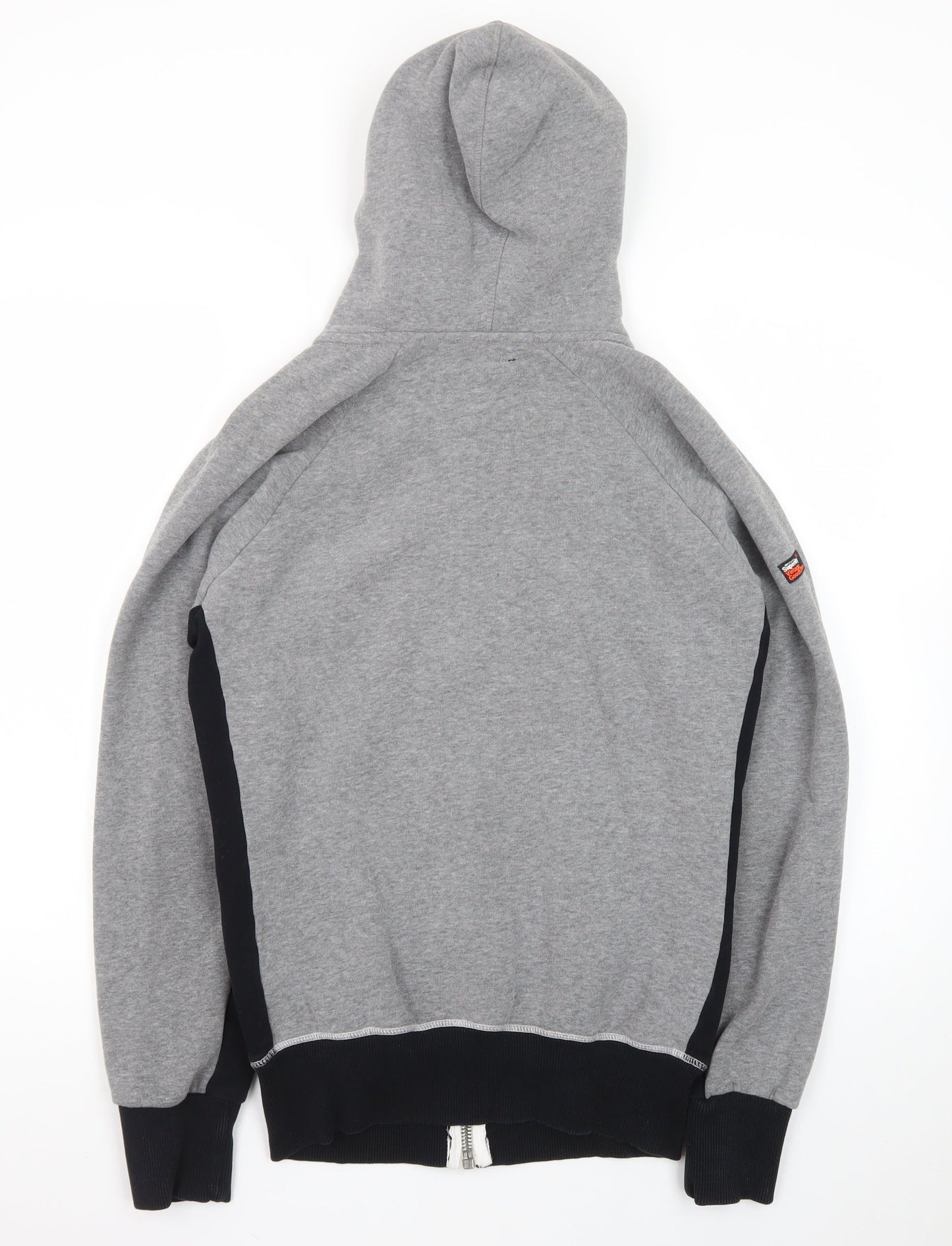 Superdry Men's Grey Full Zip Hoodie S Logo Fleece Classic Style