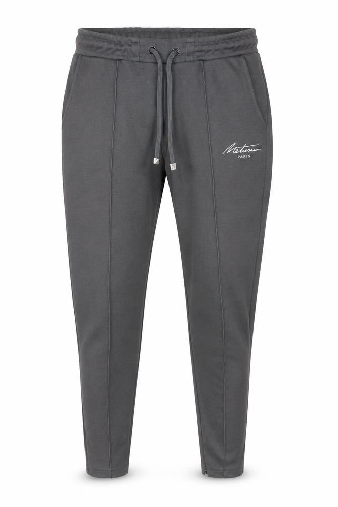 Métissier Paris Men Grey Slim Fit Jogger Trousers Size S