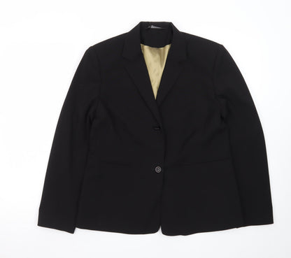 BHS Women Black Size 14 Classic Single-Breasted Blazer Jacket