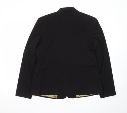BHS Women Black Size 14 Classic Single-Breasted Blazer Jacket
