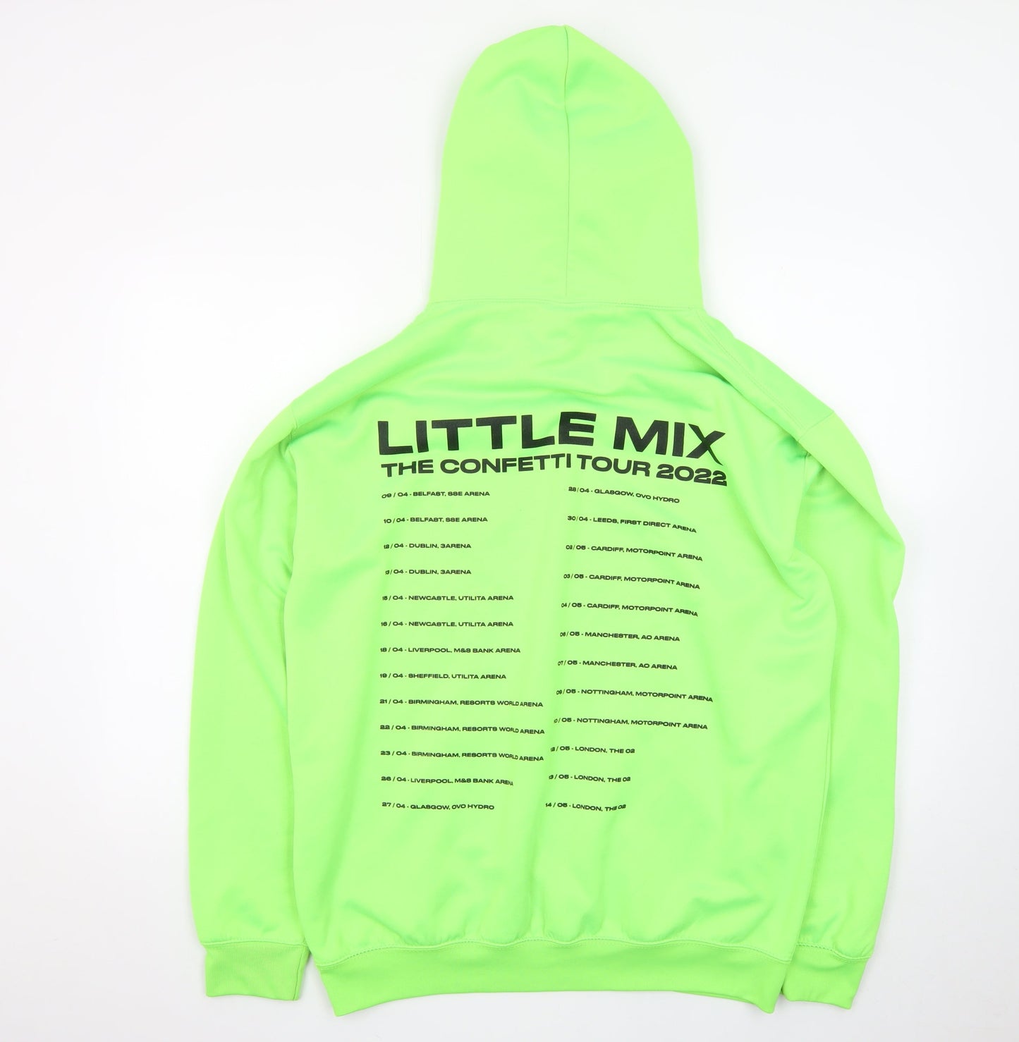 Just Hoods Little Mix Neon Green Pullover Hoodie Women L Graphic Tour 2022