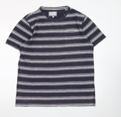 Fat Face Men's Navy Striped Cotton T-Shirt XL Classic Fit