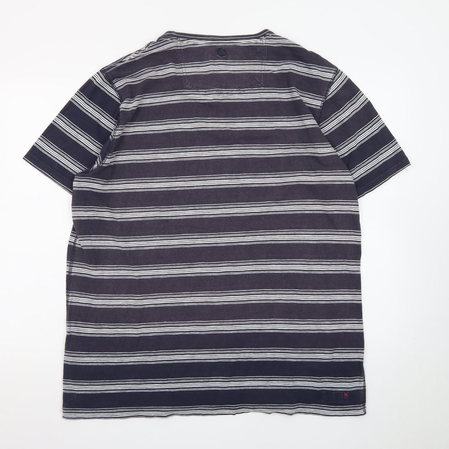 Fat Face Men's Navy Striped Cotton T-Shirt XL Classic Fit