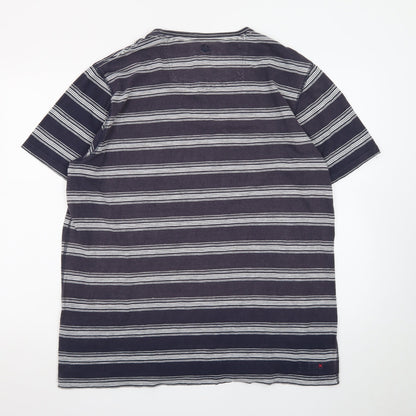 Fat Face Men's Navy Striped Cotton T-Shirt XL Classic Fit