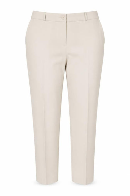 Dunnes Stores Women’s Beige Straight Leg Trousers Size 14 Polyester Blend