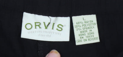 Orvis Women's Black L Relaxed Straight Leg Trousers