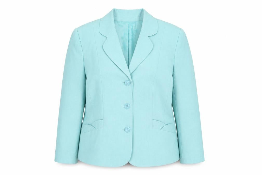 Eastex Women’s Blue Single-Breasted Suit Jacket UK 14 Polyester