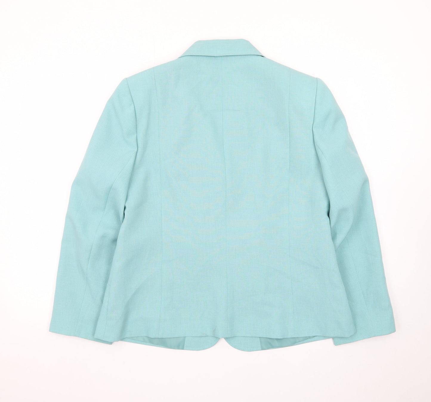 Eastex Women’s Blue Single-Breasted Suit Jacket UK 14 Polyester
