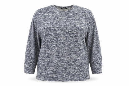 Yours Womens Blue Plus Size 22 Long Sleeve Relaxed Fit Jersey Top