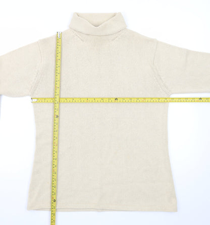 Laura Ashley Men’s Beige Roll Neck Cotton Jumper Medium
