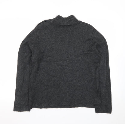 Principles Women’s Grey Wool Blend Mock Neck Jumper Size 16