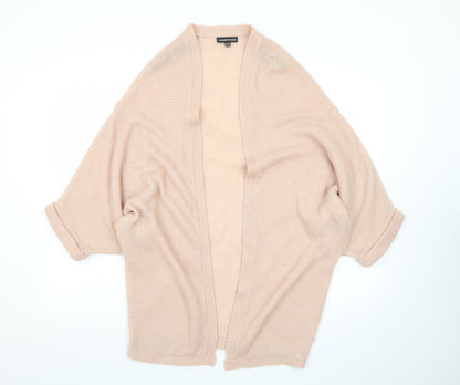 Warehouse Women’s Beige Open Knit 3/4 Sleeve Cardigan UK 12