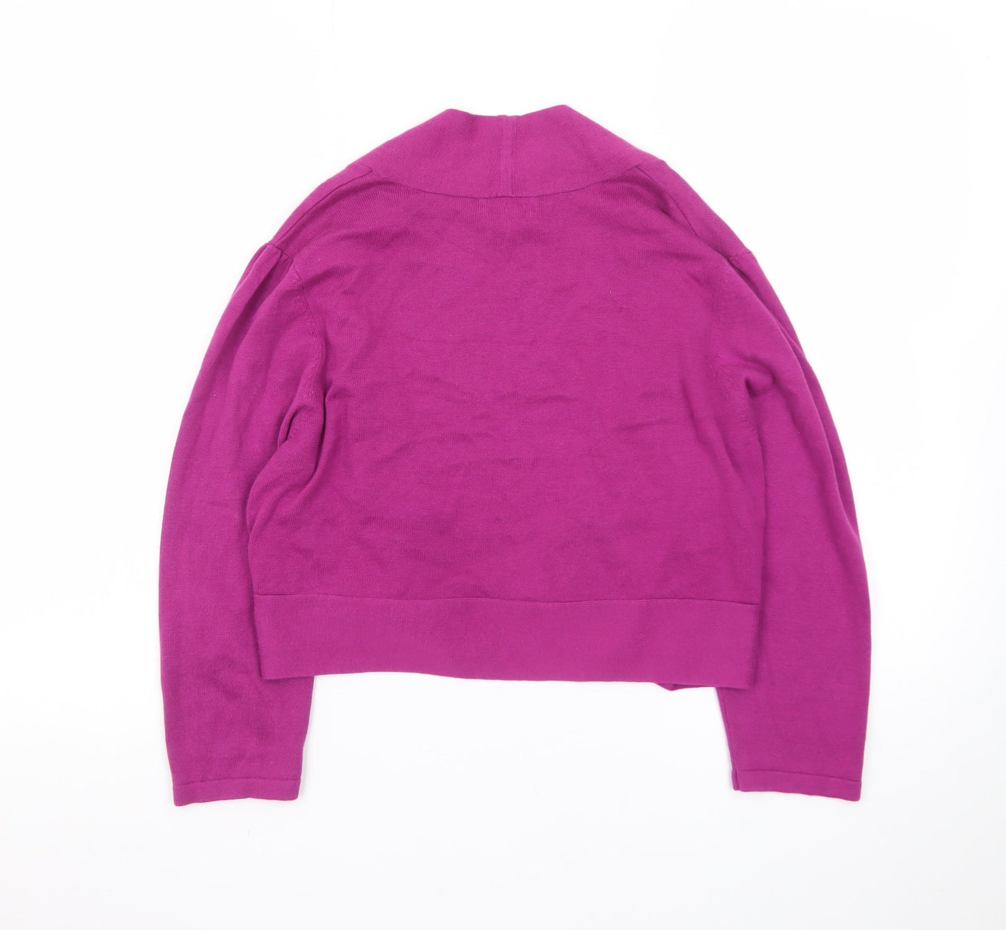 Monsoon Women’s Purple Cotton Shrug Cardigan L Lightweight Knit