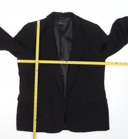 Marks and Spencer Women’s Black Blazer Jacket Size 14 Regular Fit