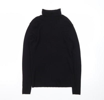 Marks and Spencer Women’s Black Roll Neck Slim Fit Petite Jumper Size 12