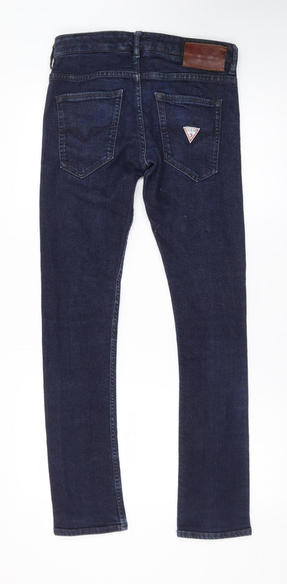 Guess Womens Blue Skinny Jeans Size 29 Slim Fit Dark Wash Denim