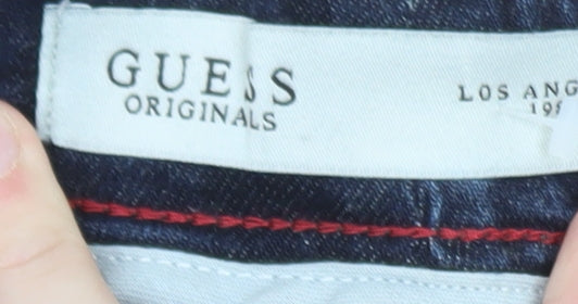 Guess Womens Blue Skinny Jeans Size 29 Slim Fit Dark Wash Denim