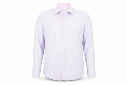 Jeff Banks Men’s Pink Geometric 16in Regular Fit Long Sleeve Cotton Dress Shirt