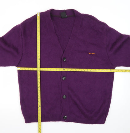 iets frans Women's Purple V-Neck Knit Cardigan Size M