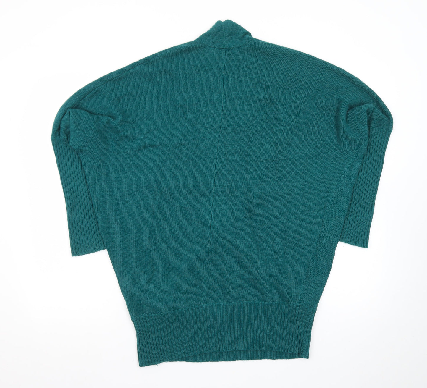 Monsoon Womens Green 3/4 Sleeve Open Knit Cardigan M