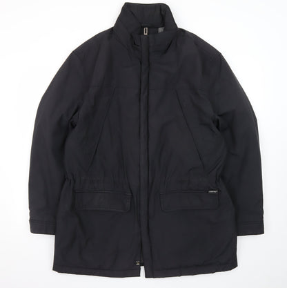 Marks and Spencer Mens Black M Waterproof Mid-Length Rain Coat