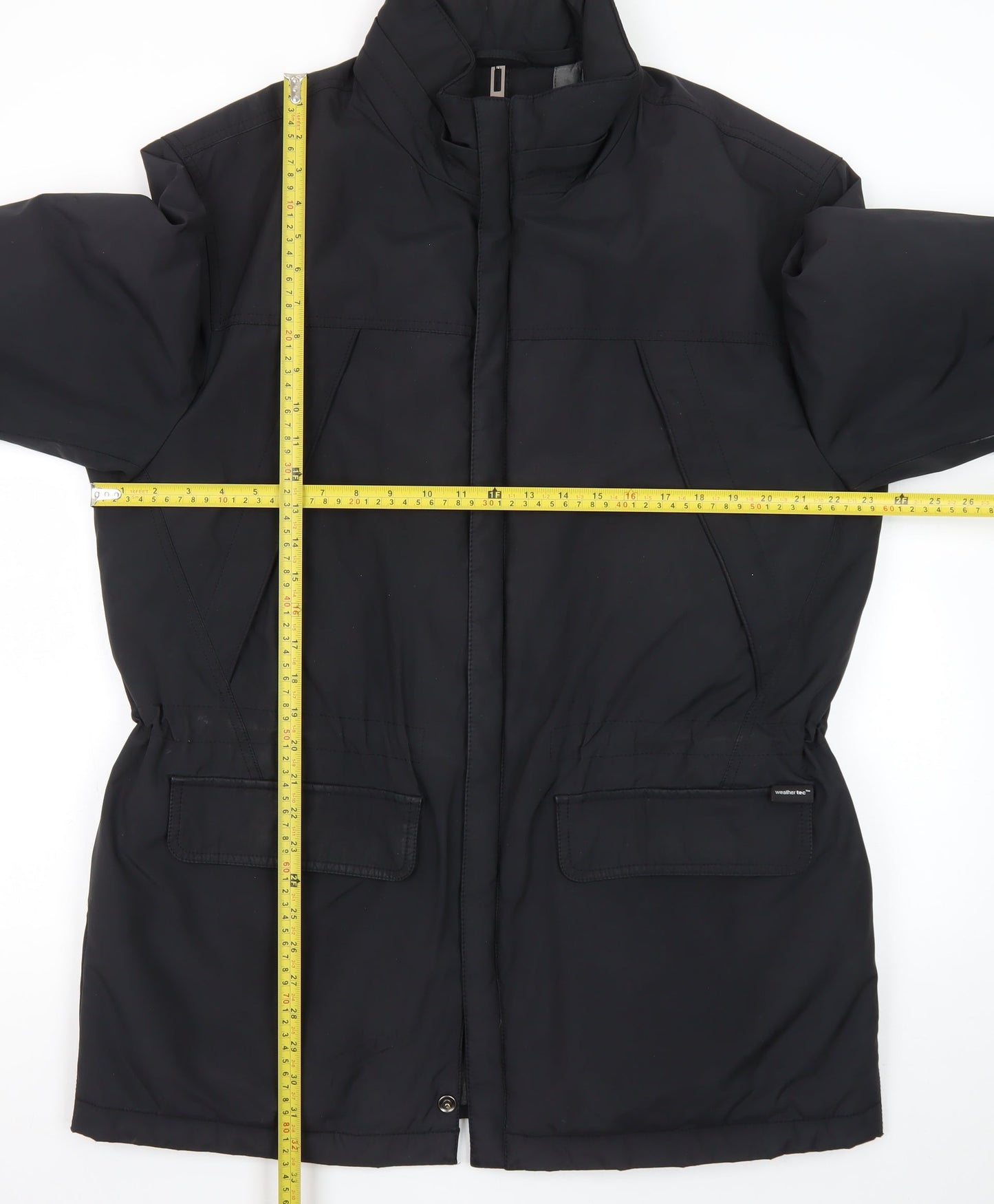 Marks and Spencer Mens Black M Waterproof Mid-Length Rain Coat