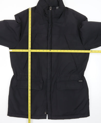 Marks and Spencer Mens Black M Waterproof Mid-Length Rain Coat