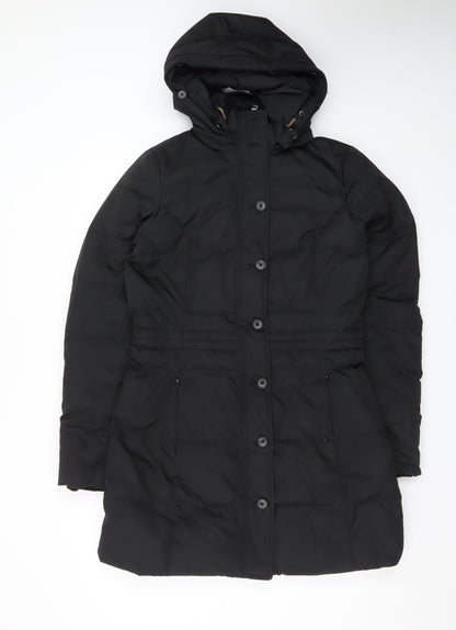 Tommy Hilfiger Men's Black Mid-Length Hooded Puffer Coat M