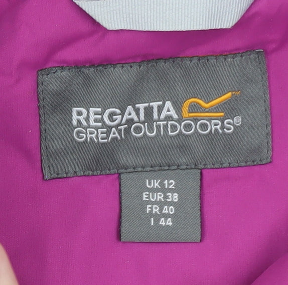 Regatta Womens Pink Waterproof Hooded Puffer Jacket Size 12