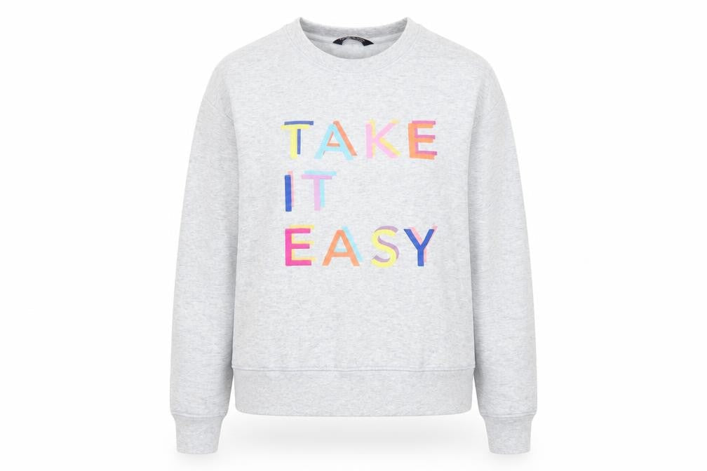 Marks & Spencer Women's Grey Size 12 Cotton Blend Pullover Sweatshirt