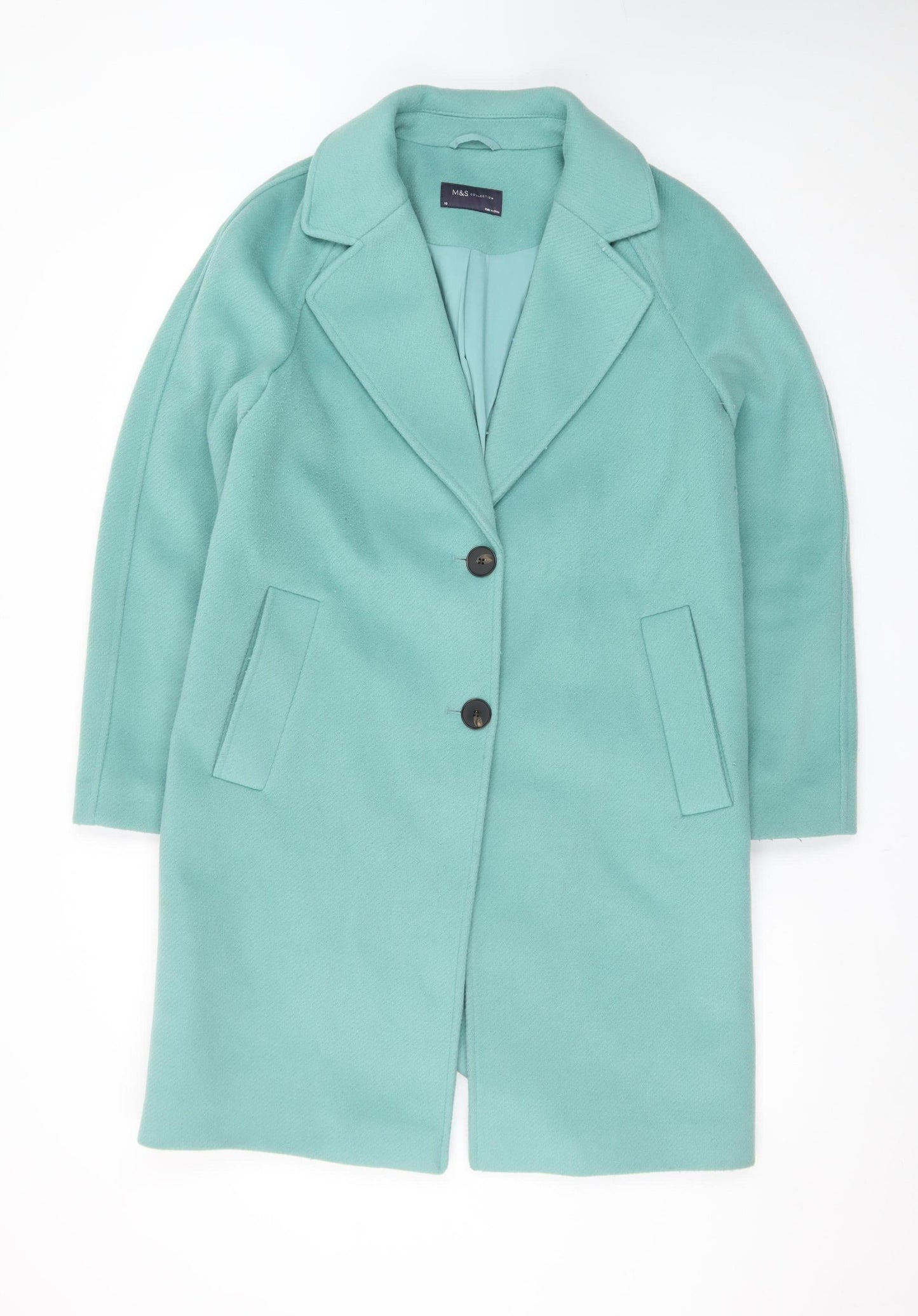 Marks and Spencer Women’s Blue Mid-Length Polyester Coat Size 10