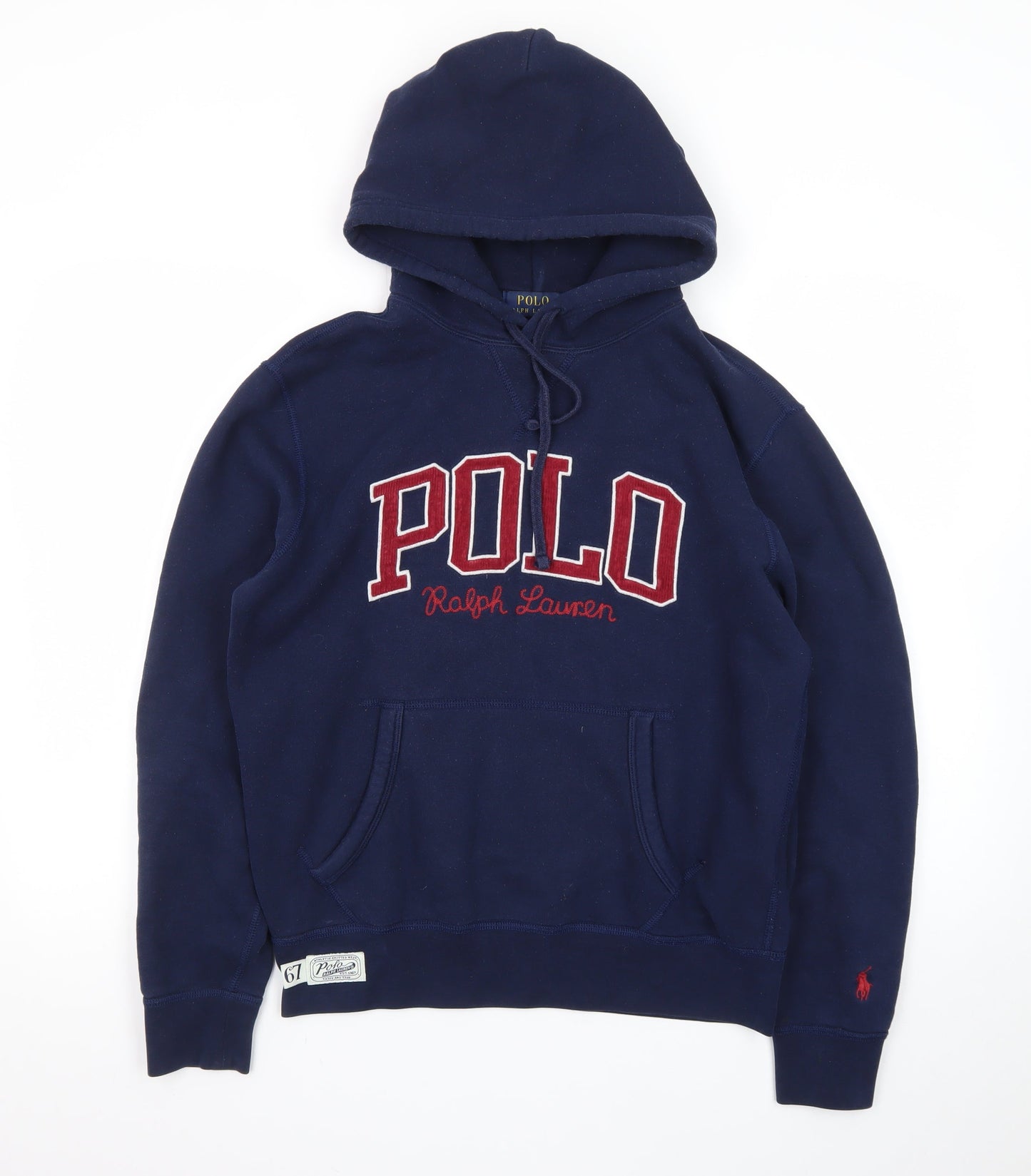 Polo Ralph Lauren Men's Navy Hoodie Small Pullover Embroidered Logo