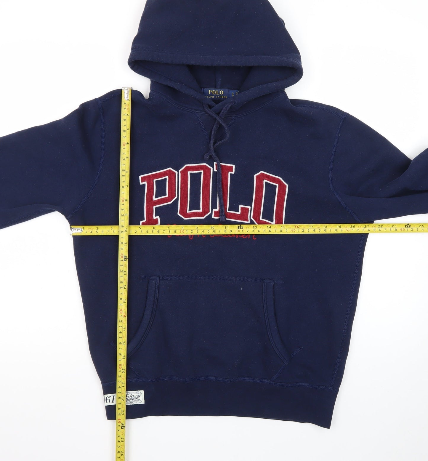 Polo Ralph Lauren Men's Navy Hoodie Small Pullover Embroidered Logo