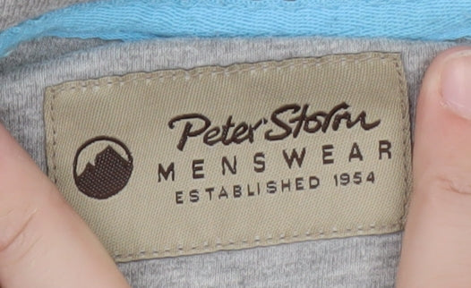 Peter Storm Men’s Grey Camper Van Festival Graphic T-Shirt L