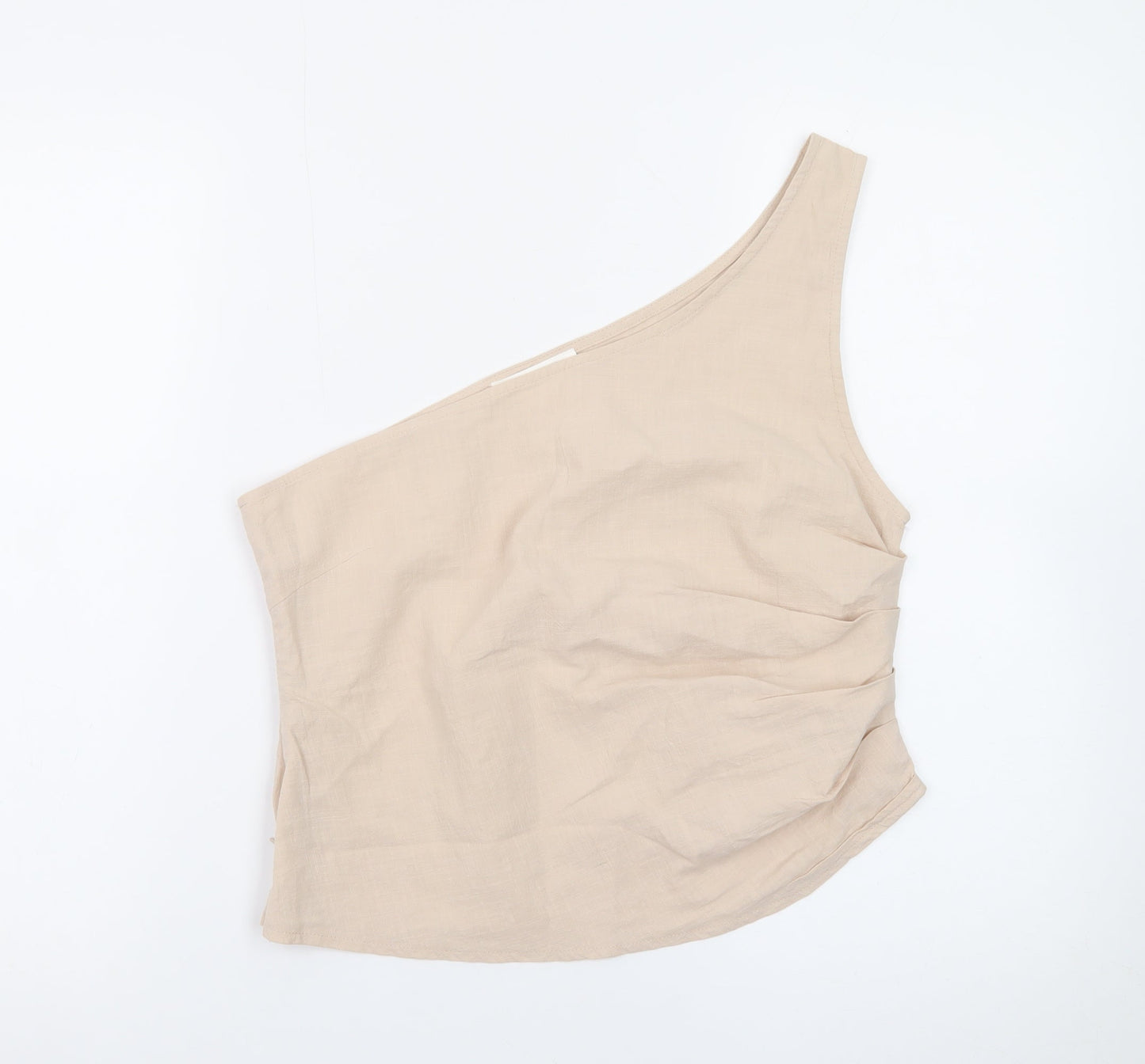4th & Reckless Women’s Beige One Shoulder Camisole Blouse Size 12