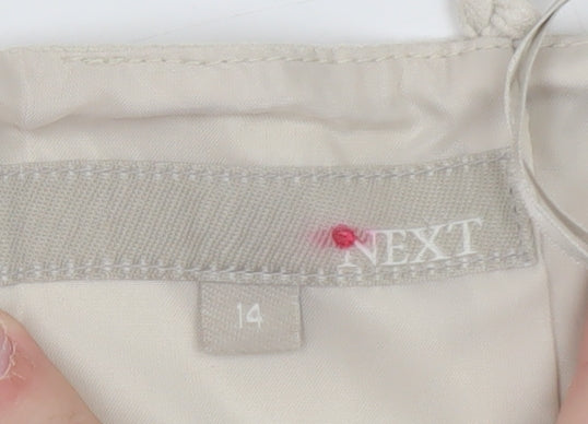 Next Women’s Beige Halter Camisole Top Size 14 Stretch Polyester