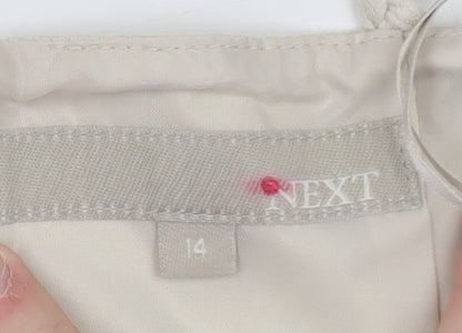 Next Women’s Beige Halter Camisole Top Size 14 Stretch Polyester